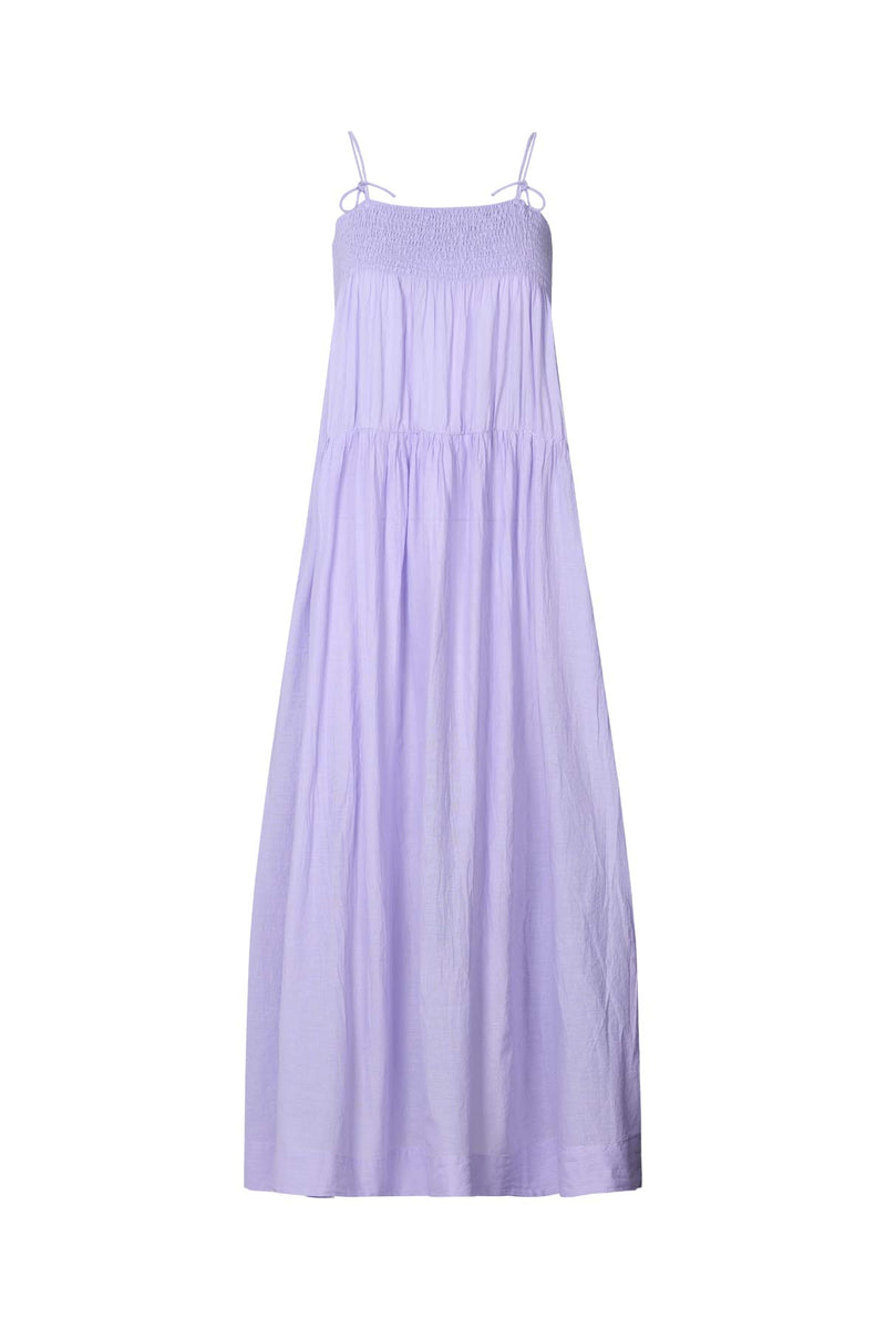 Dodo - Cotton smock tier dress I Violet