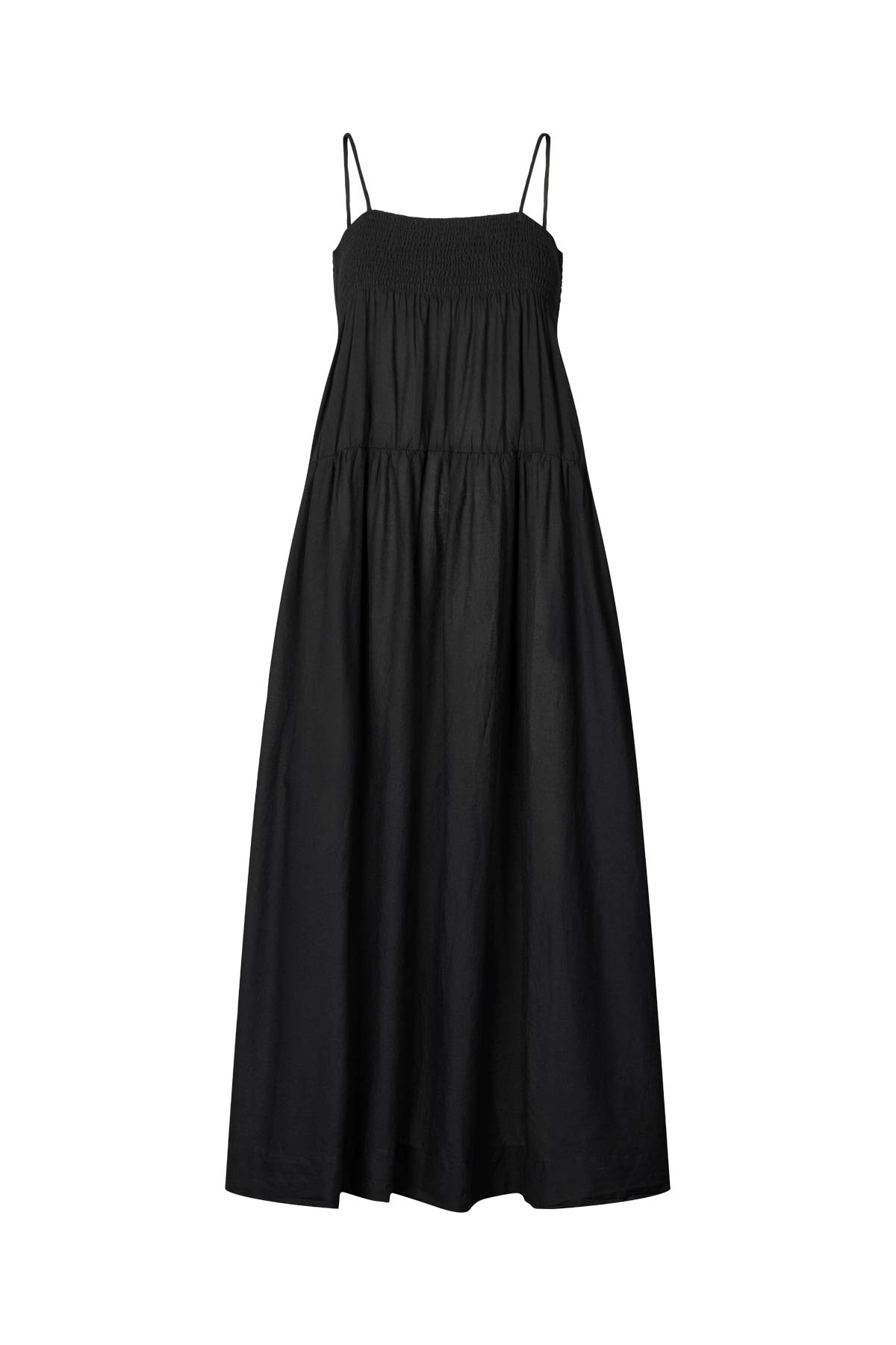 Dodo - Cotton smock tier dress I Black