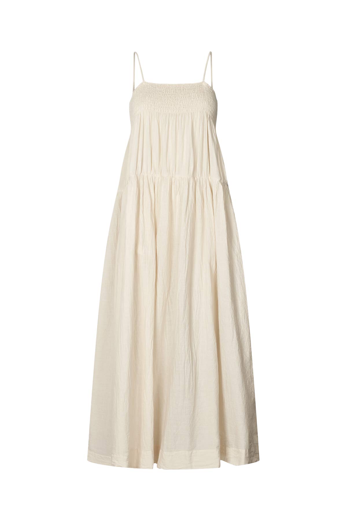 Dodo - Cotton smock tier dress I Sandstone