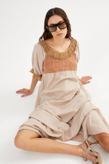 Cotton long angel dress - Dorothea I Sandy