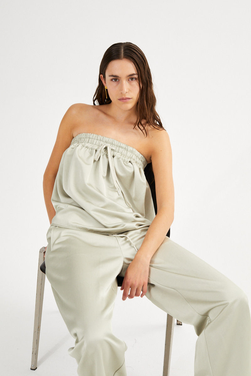 Paris - Techno drape bustier I Acid yellow