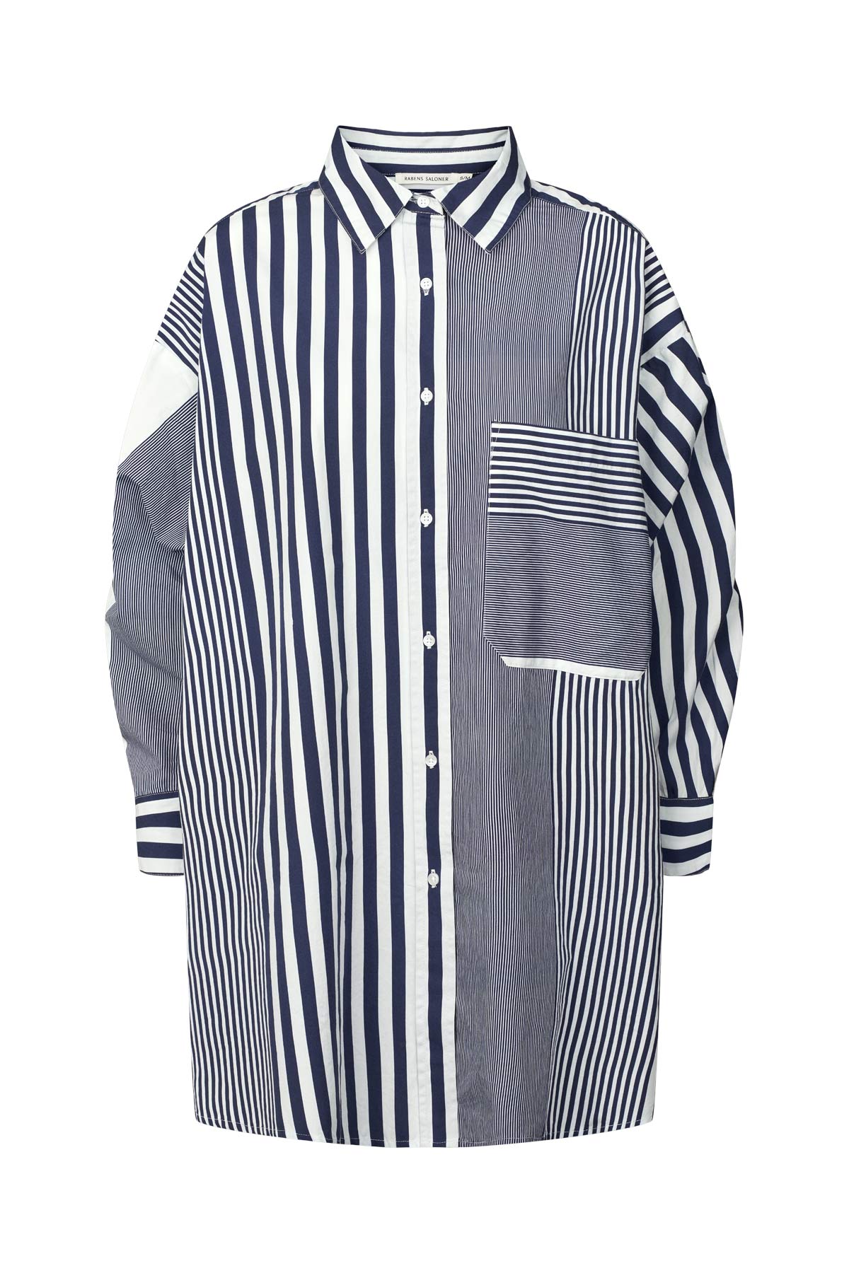 Bobbie - Medley stripe oversized shirt I Navy stripe