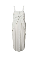 Bondie - Medley stripe tie front dress I Dirty chalk stripe