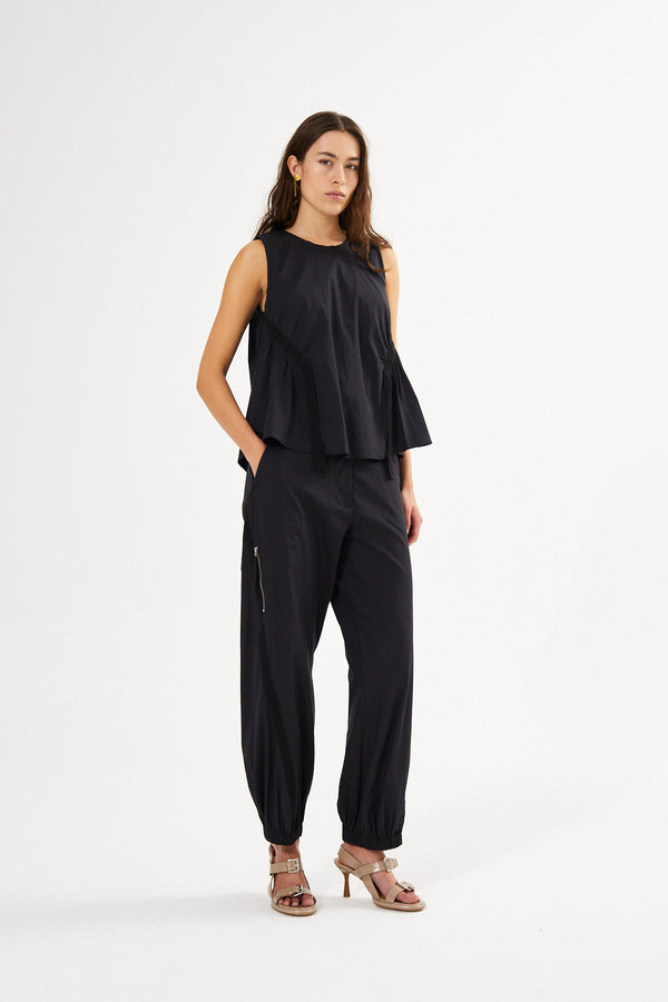 Afina - Papery pants I Black