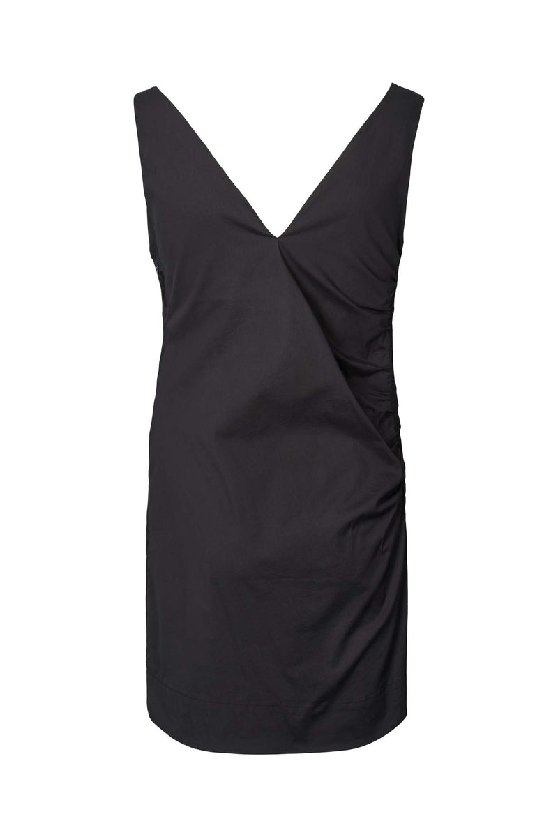 Behani - Papery V-neck dress I Black