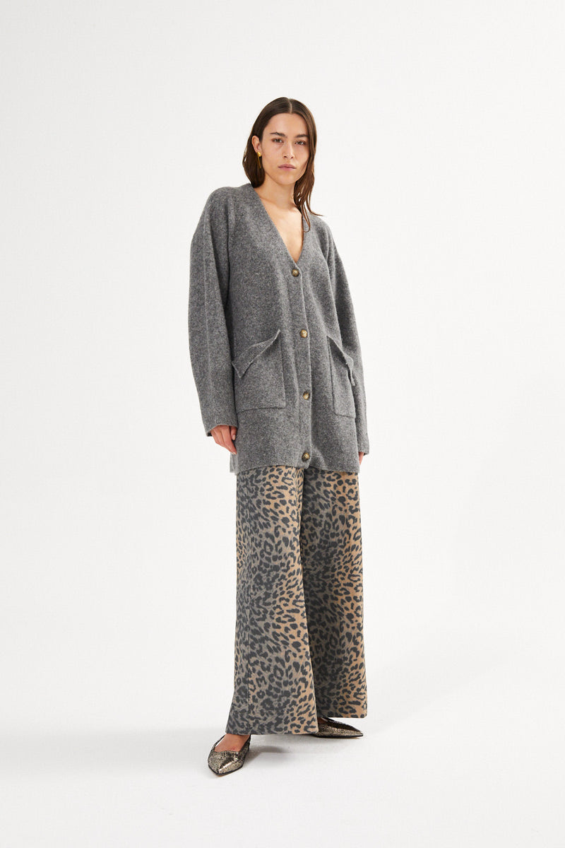 Inja - Leopard print wide leg pants I Leopard