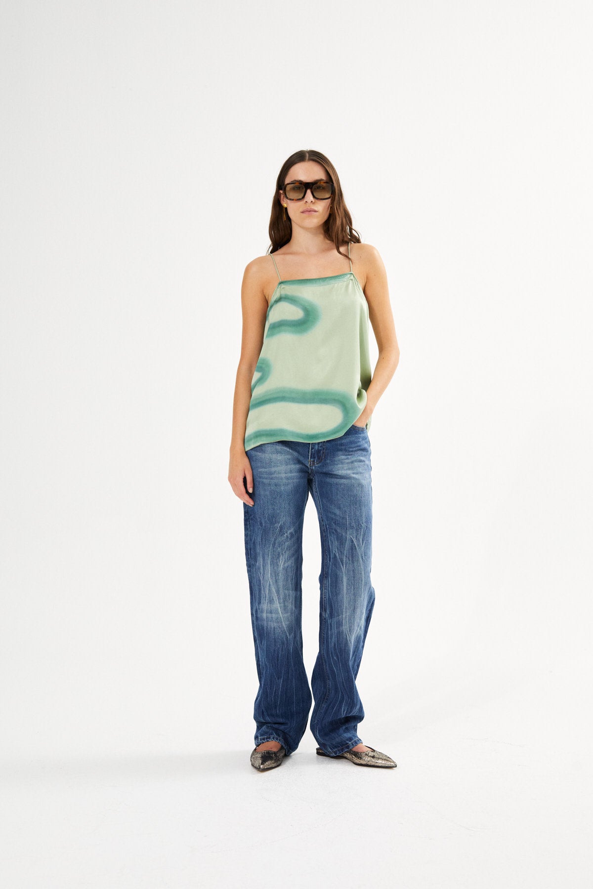 Karis - Fluid camisole top I Aloe vera combo