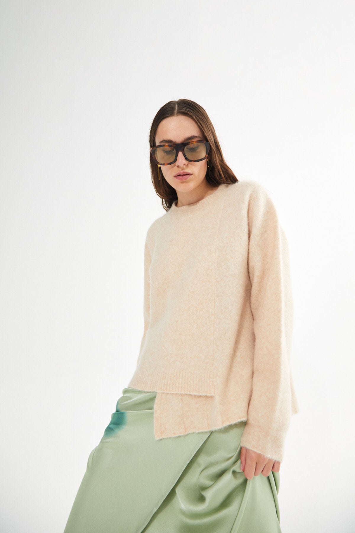 Junni - Fluid wrap over skirt I Aloe vera combo