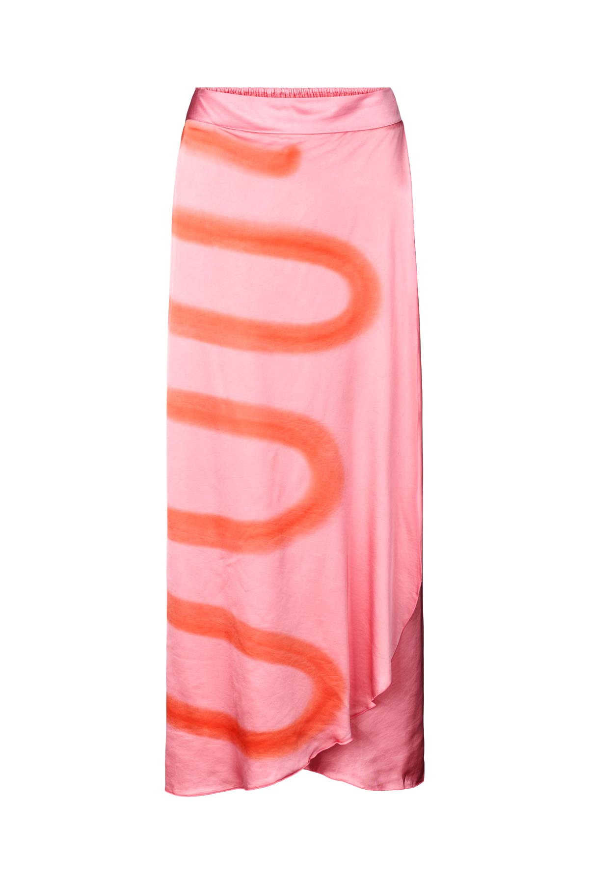 Junni - Fluid wrap over skirt I Flamingo combo