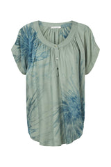 Jolin - Cartwheel blouse I Ocean combo