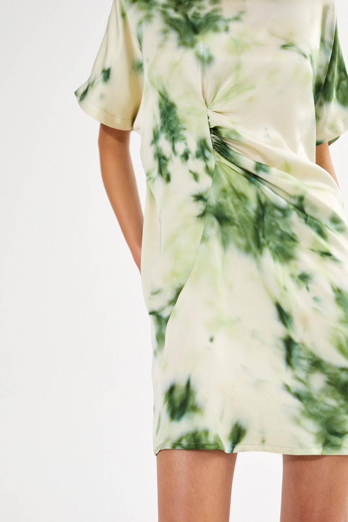 Inaz - Fusion draped pick up dress I Emerald combo