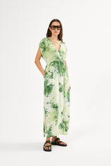 Indi - Fusion elastic waist dress I Ametrine combo