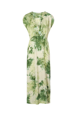 Indi - Fusion elastic waist dress I Emerald combo