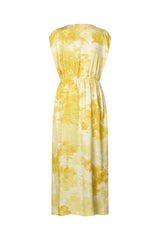 Indi - Fusion elastic waist dress I Lemon combo