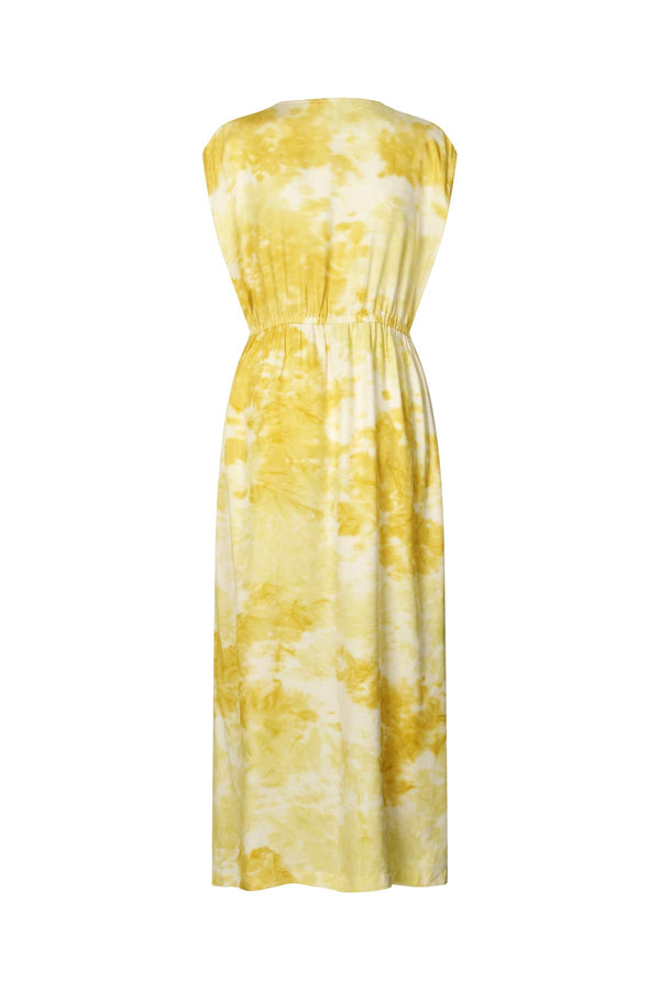 Indi - Fusion elastic waist dress I Lemon combo