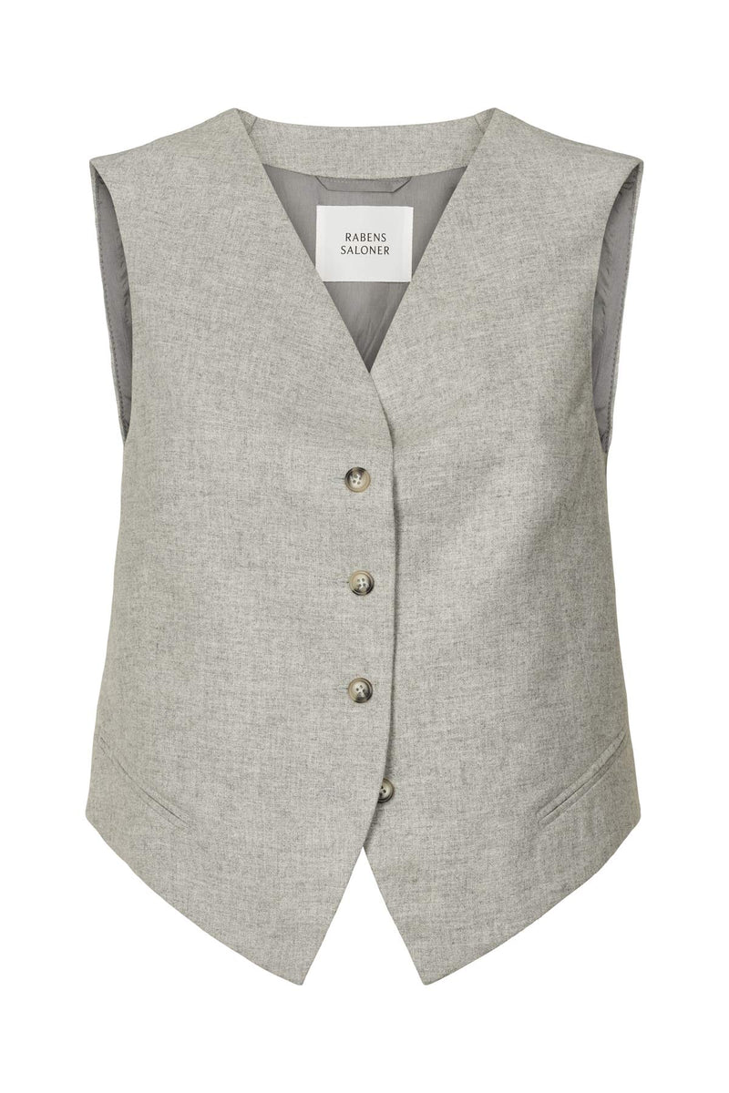 Favour - Drapy tailoring vest I Grey melange
