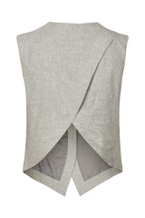 Favour - Drapy tailoring vest I Grey melange