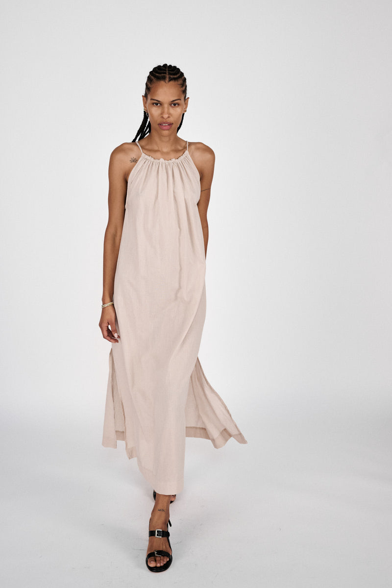 Hope - Cotton halter dress I Black