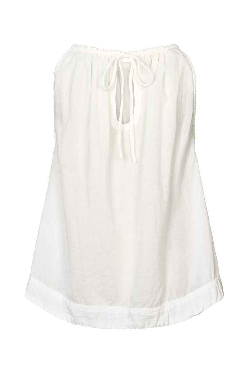 Hoda - Cotton halter top I White