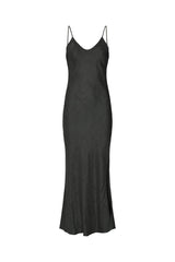 Glorie - Cluster jacquard bias dress I Black