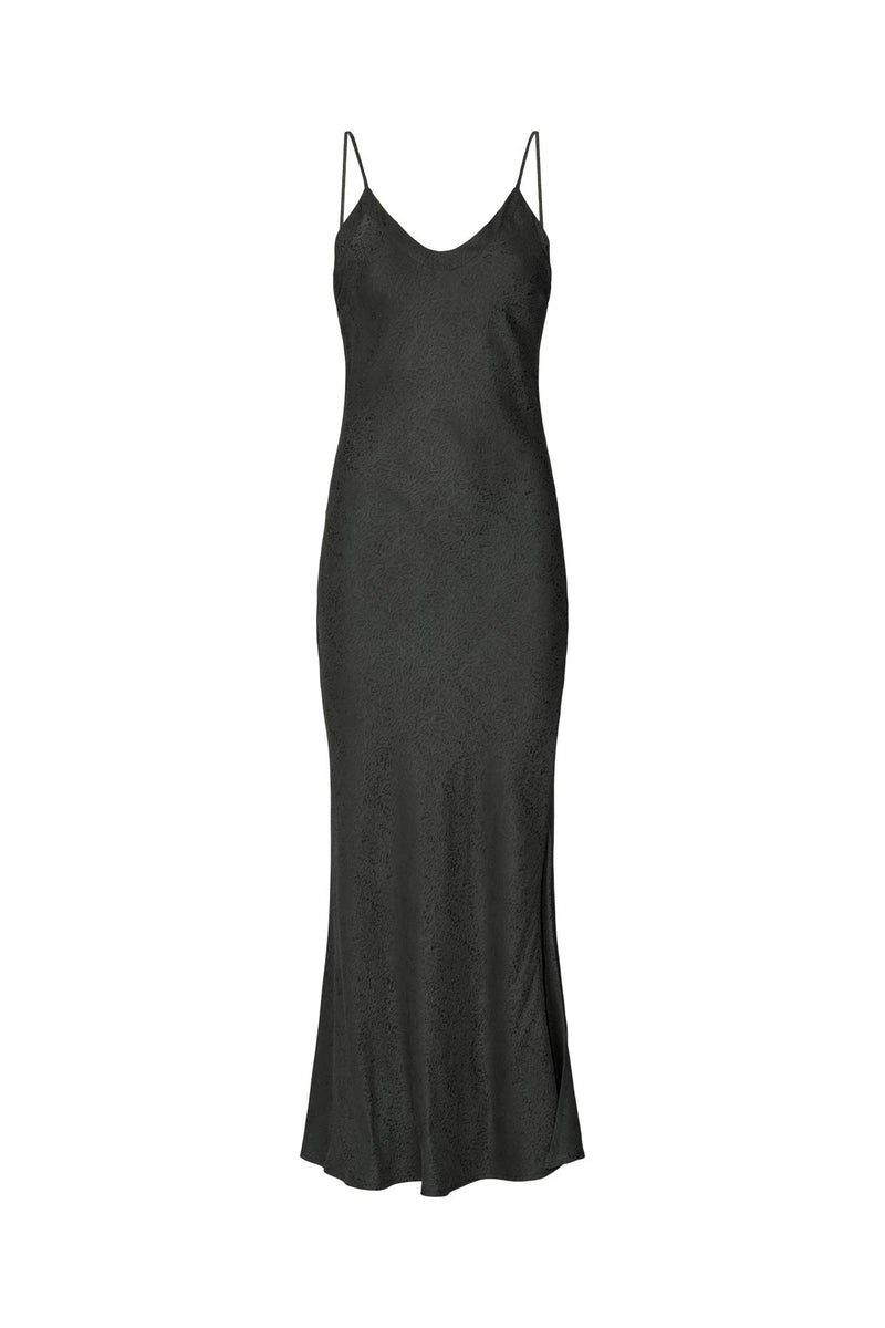 Glorie - Cluster jacquard bias dress I Black