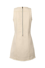 Lizl - Denim ecru dress I Ecru