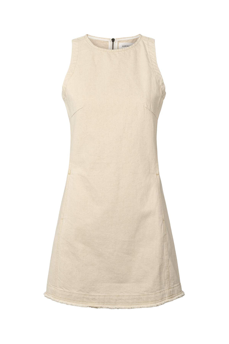 Lizl - Denim ecru dress I Ecru
