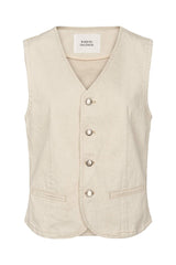 Banu - Denim ecru vest I Ecru