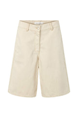 Raha - Denim ecru wide shorts I Ecru