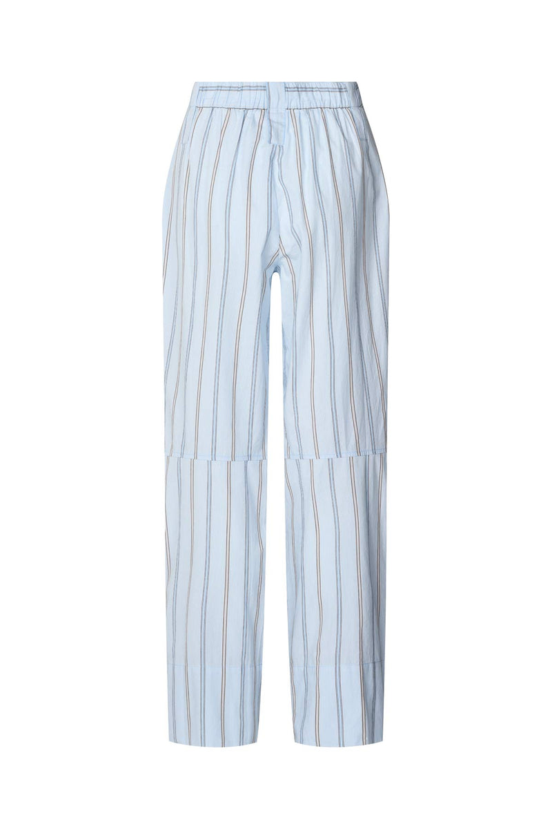 Fresia - Reverse stripe military pants I Blue pyjama stripe