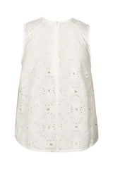 Piper - Supersize anglaise tank top I White swan