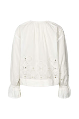 Blossom - Supersize anglaise blouse I White swan