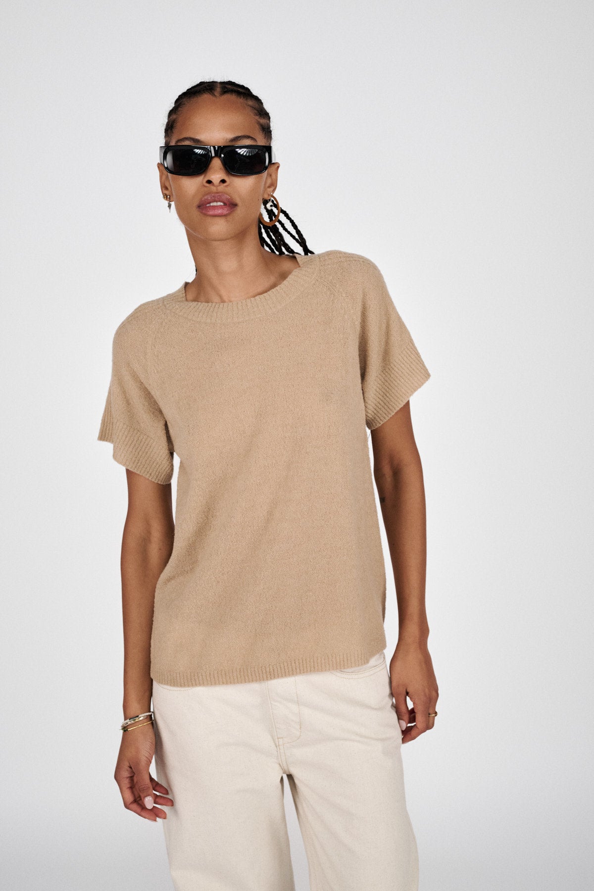 Esme - Airy t-shirt I Sand