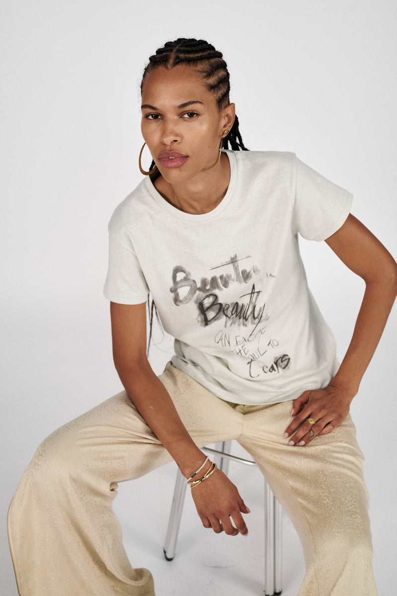 Ambla - Beauty t-shirt I Faded black