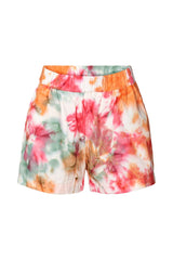 Lania - Abstract cotton shorts I Rainbow combo