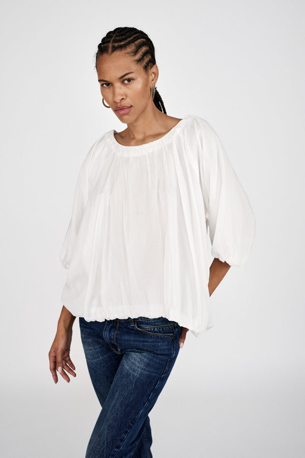 Rachelle - Voile cloud blouse I White