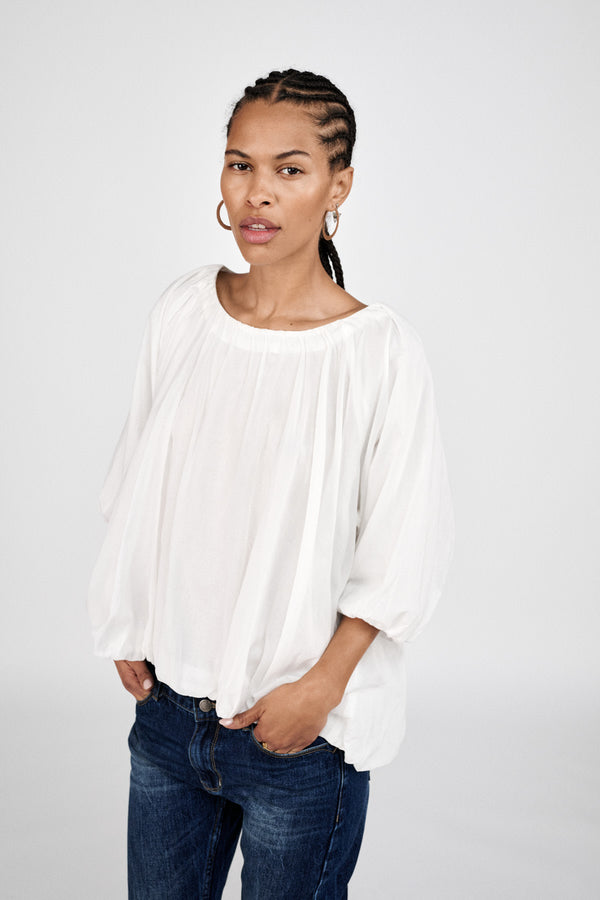 Rachelle - Voile cloud blouse I White