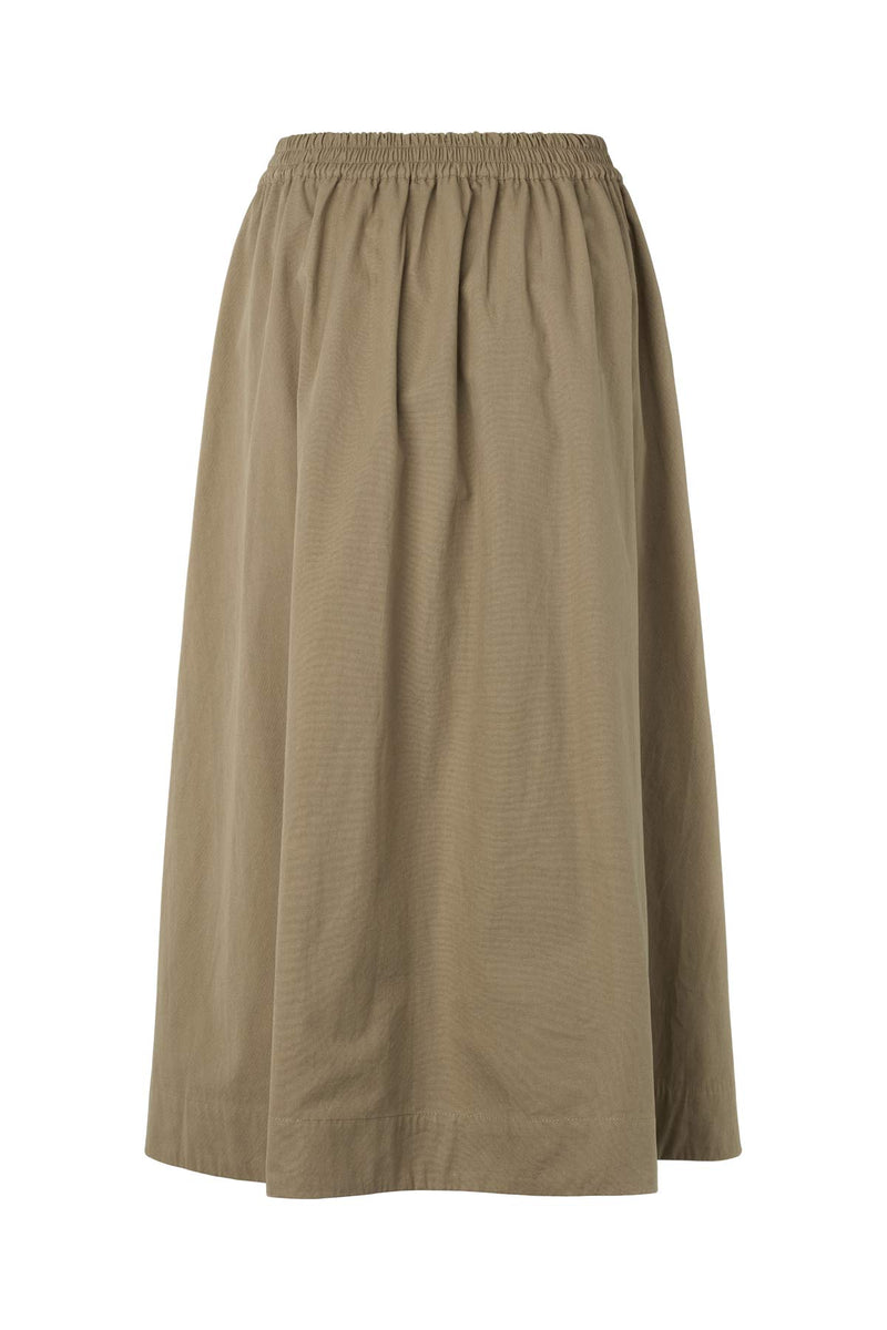 Guri - Poplin heavy full skirt I Dry bark