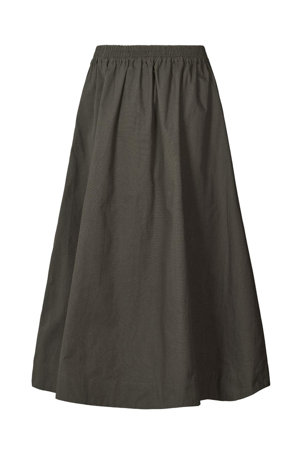 Guri - Poplin heavy full skirt I Pirate black