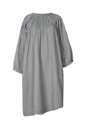 Mae - Cotton dbl elasticated dress I Grey mist