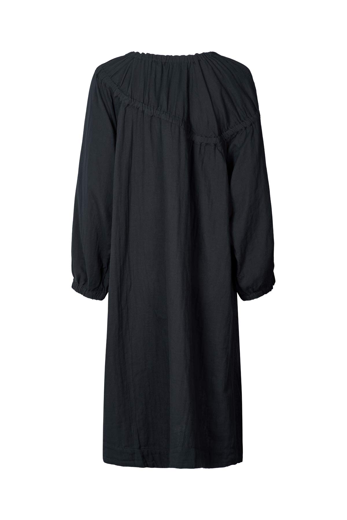 Mae - Cotton dbl elasticated dress I Black