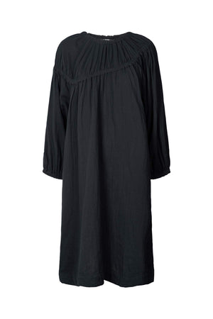 Mae - Cotton dbl elasticated dress I Black