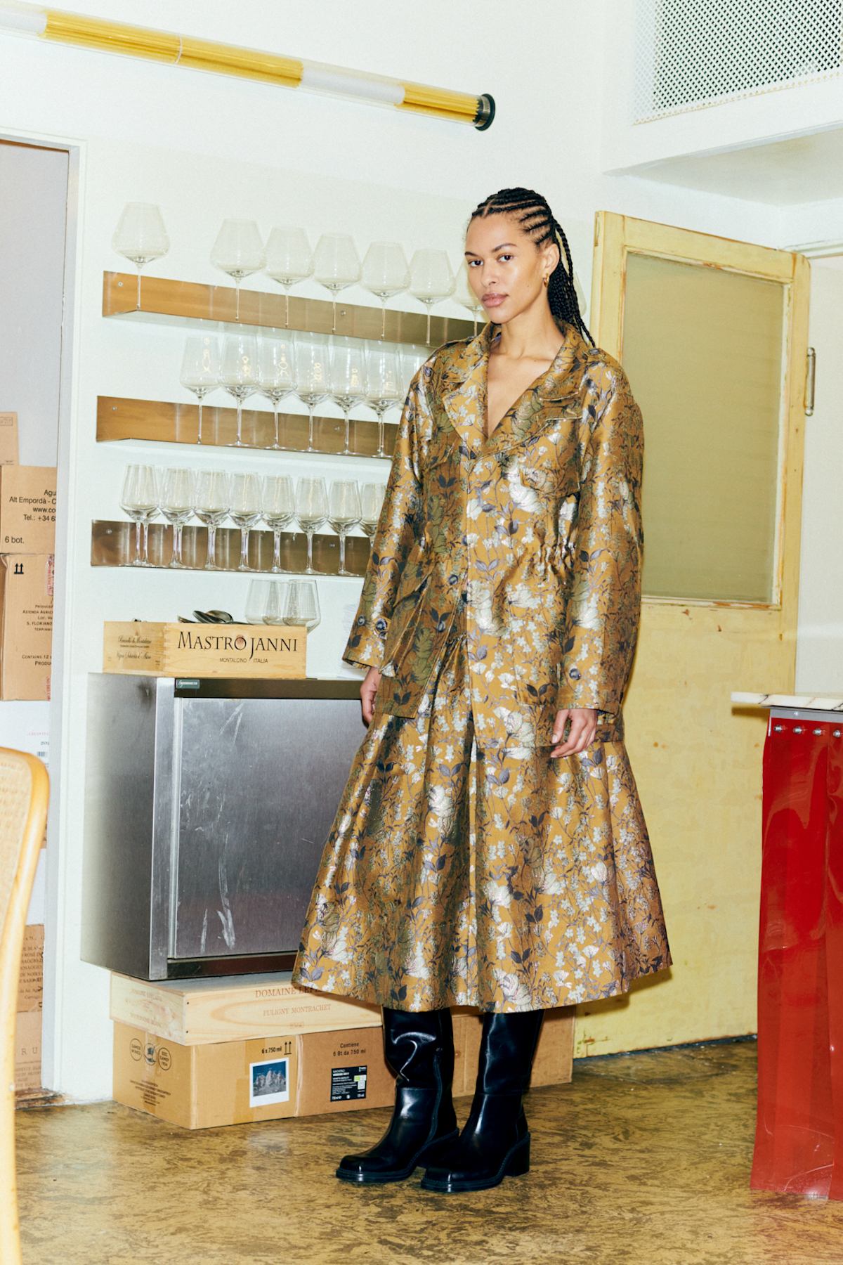 Feodora - Ottoman jacquard jacket I Golden combo