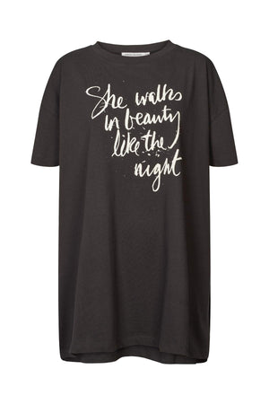 Dee - Poet oversize t-shirt I Faded black