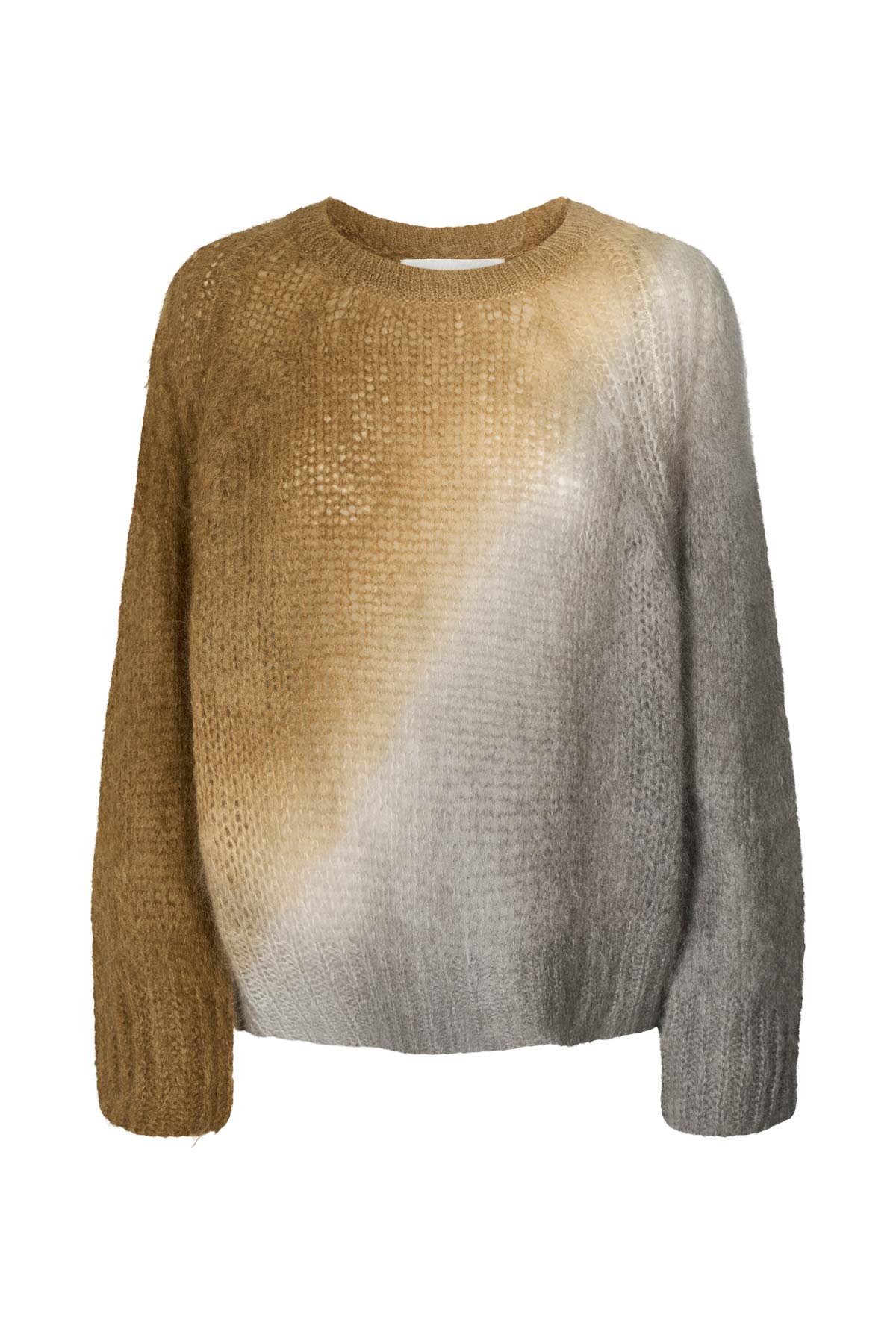 Jasmin - Cross dye boxy sweater I Dark toffee grey combo