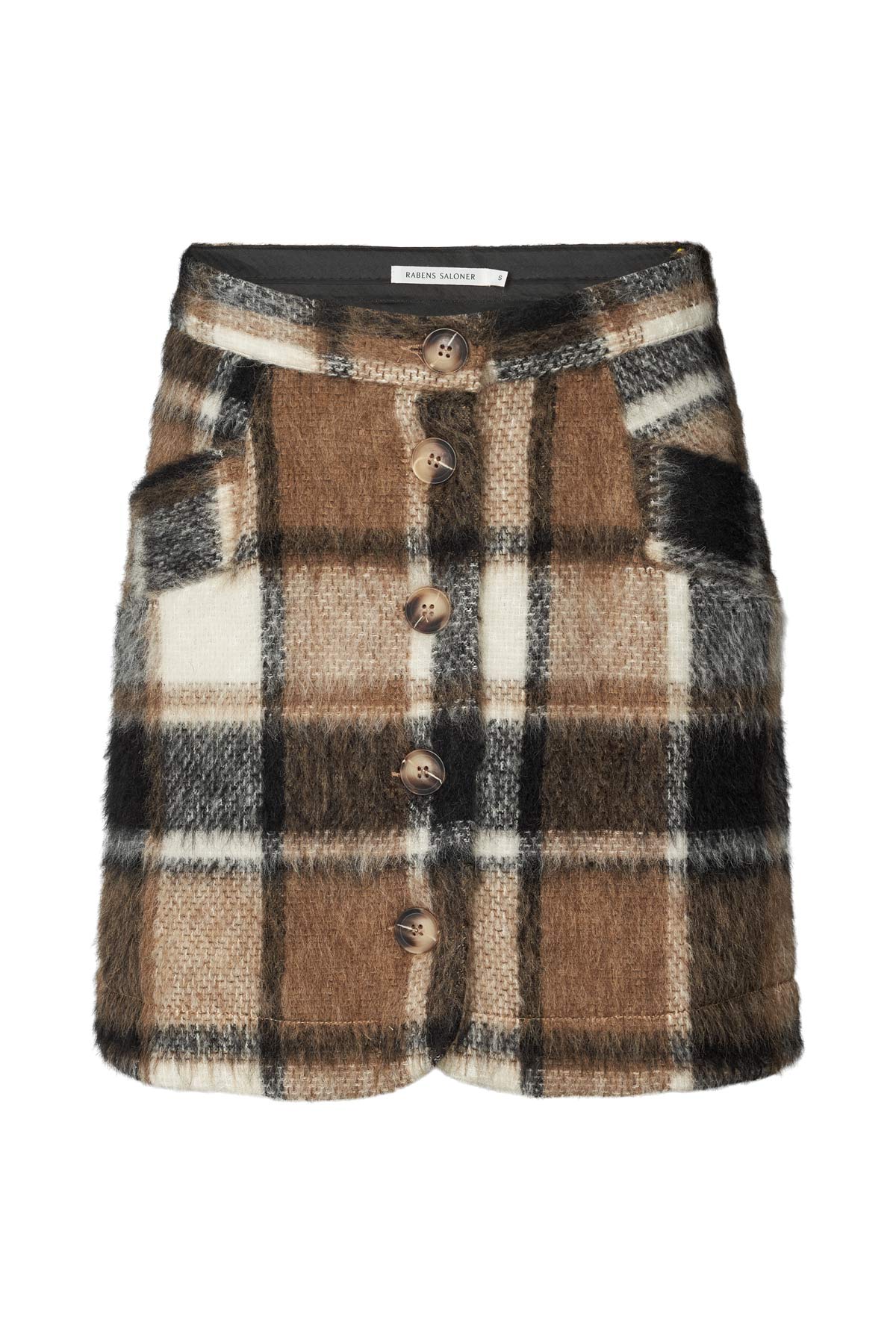 Olympia - Jumbo check short skirt I Brown check