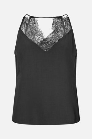 Jodie - Sheer lace camisole I Faded black