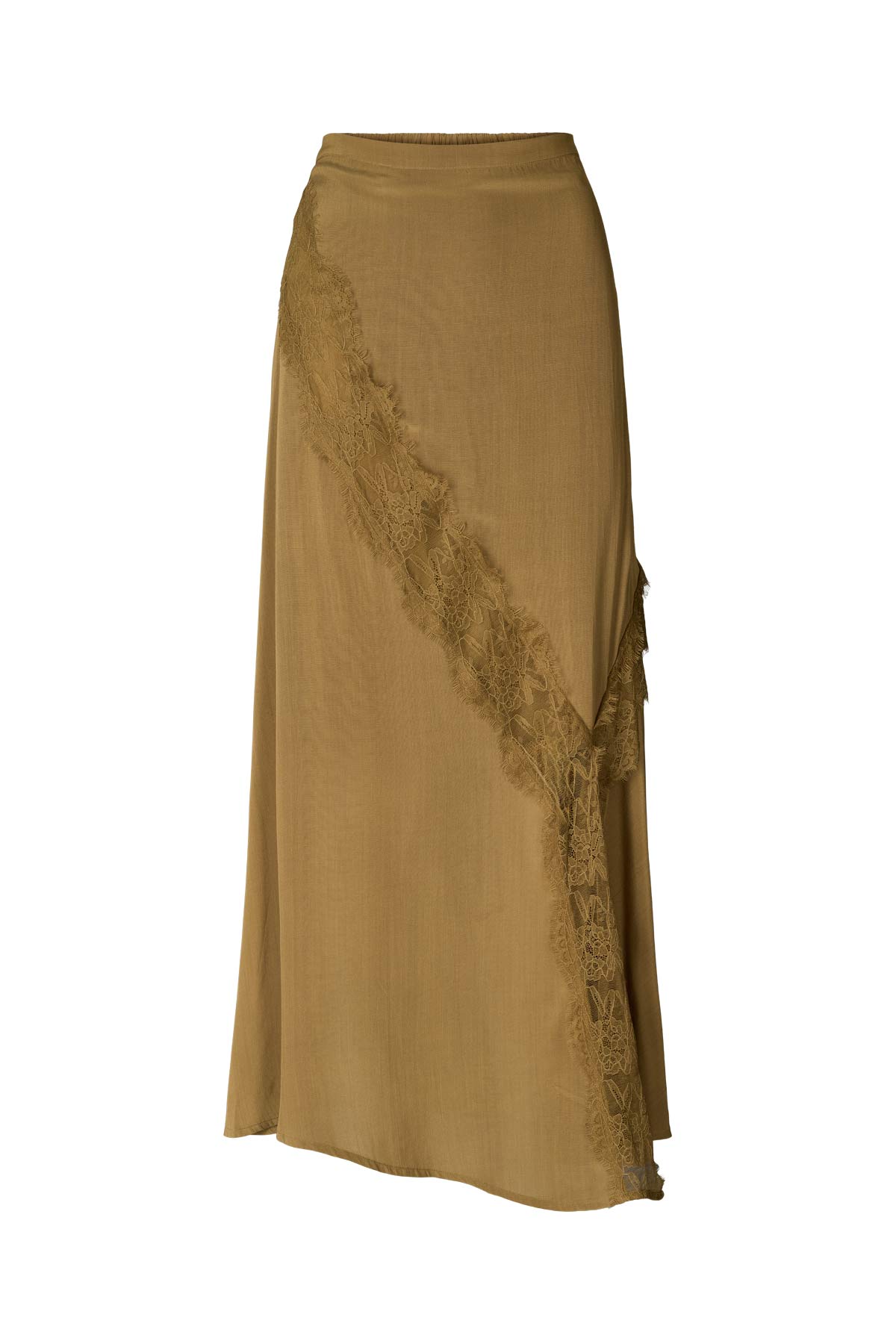Leia - Sheer lace skirt I Hazelnut