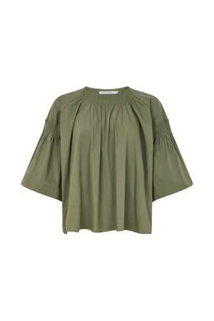 Efil - Papery frill sleeve top I Shadow