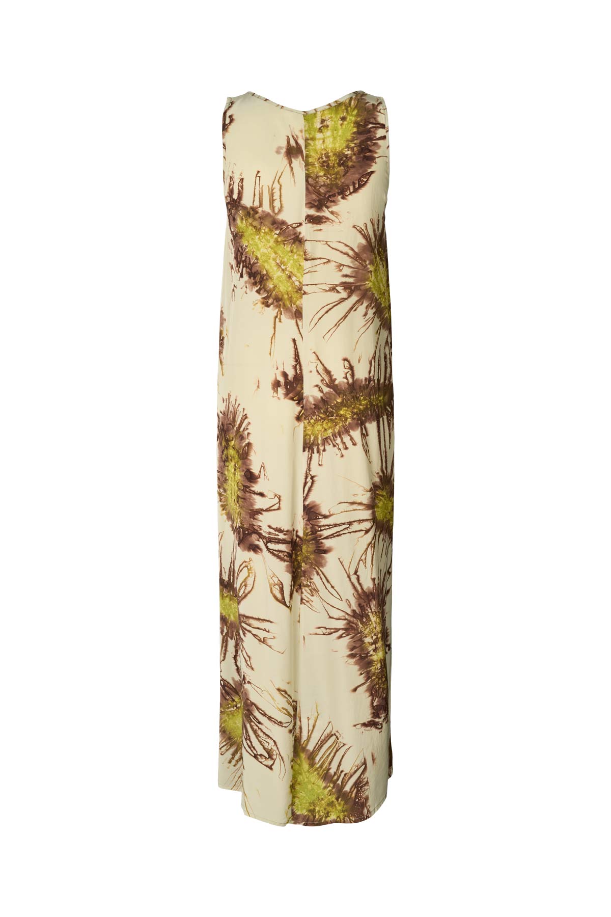 Alpa - Sea urchin long dress I Chartreuse combo